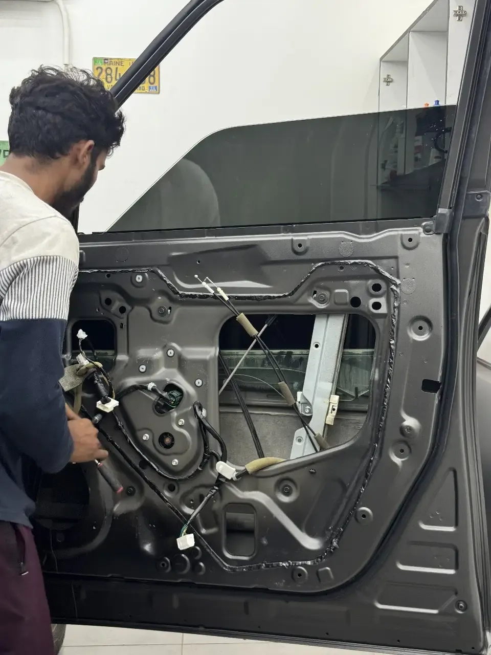 Vehicles at the Zenfo Auto Services workshop in Musaffah, Abu Dhabi