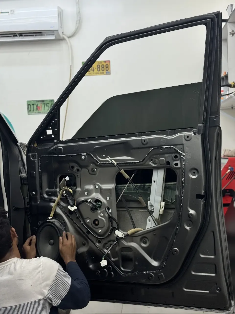 Vehicles at the Zenfo Auto Services workshop in Musaffah, Abu Dhabi